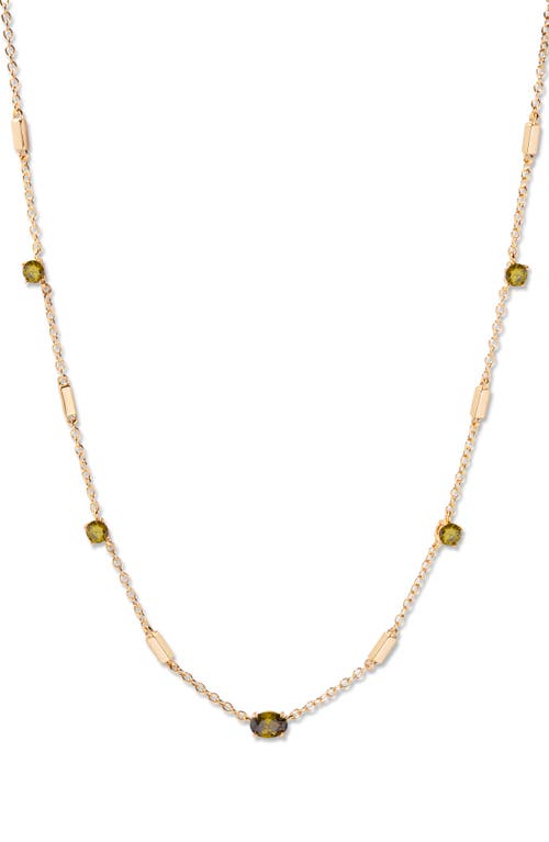 Brook & York Brook And York Brenna Birthstone Station Necklace In Gold August