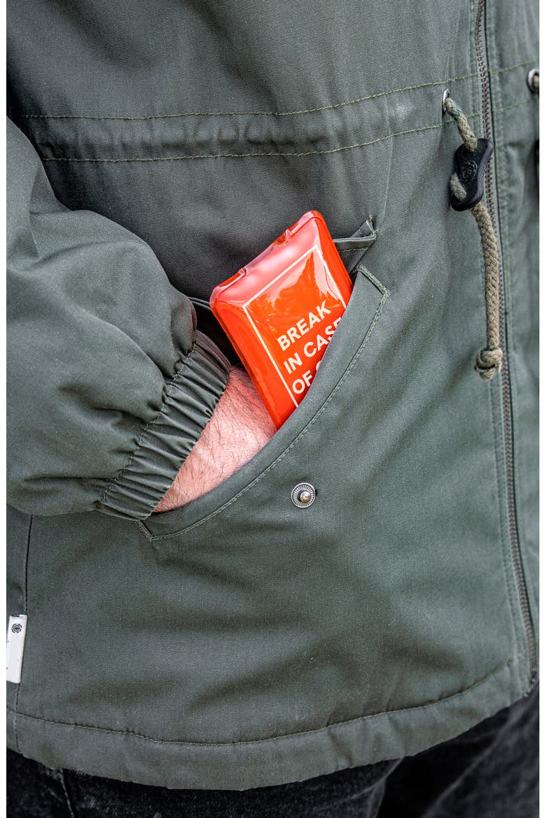 Break In Case of Cold Hand Warmer, Alternate, color, RED
