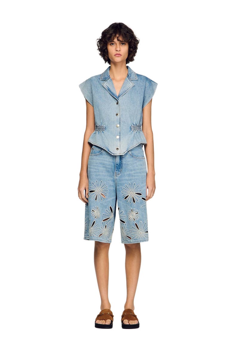 Denim top, Alternate, color, Blue jean