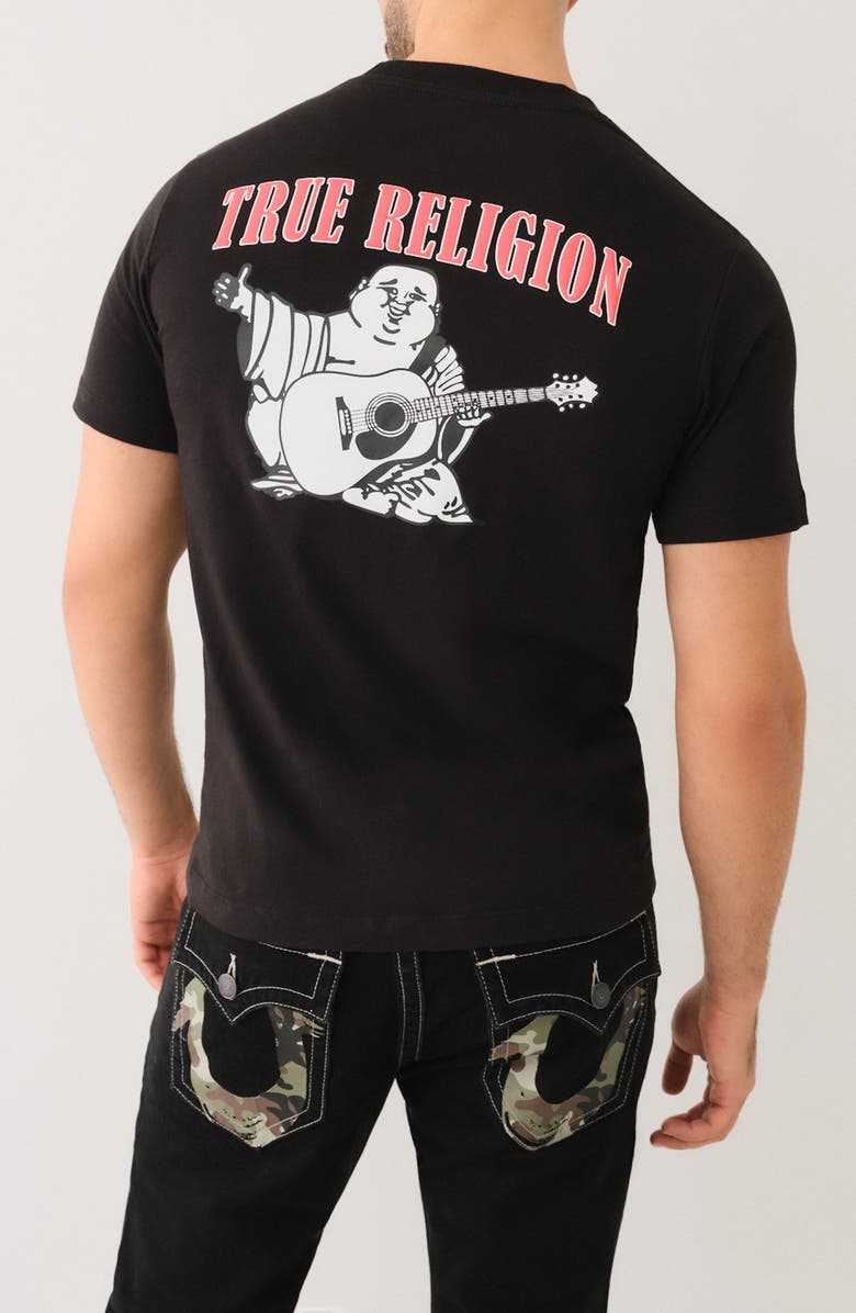True Religion Horseshoe Buddha Graphic T-Shirt, Alternate, color, Jet Black