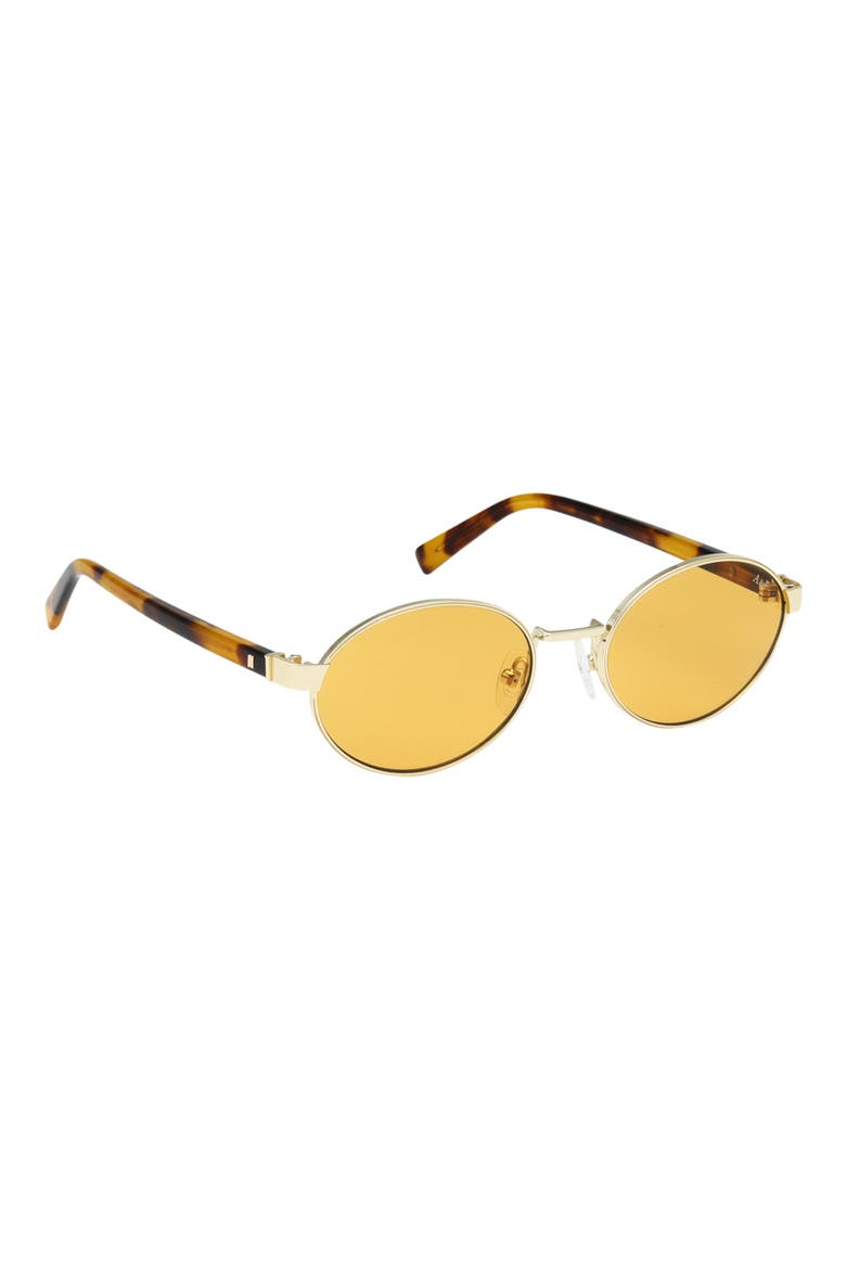 51mm Oval Sunglasses, Alternate, color, GOLD / BROWN