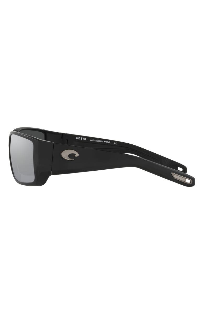 Costa Del Mar 60mm Polarized Rectangular Sunglasses, Alternate, color, Black Grey