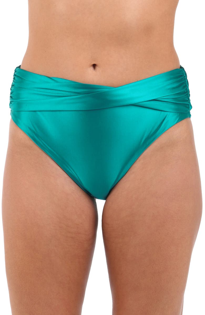 La Blanca Earth Twisted Bikini Bottoms, Main, color, Teal