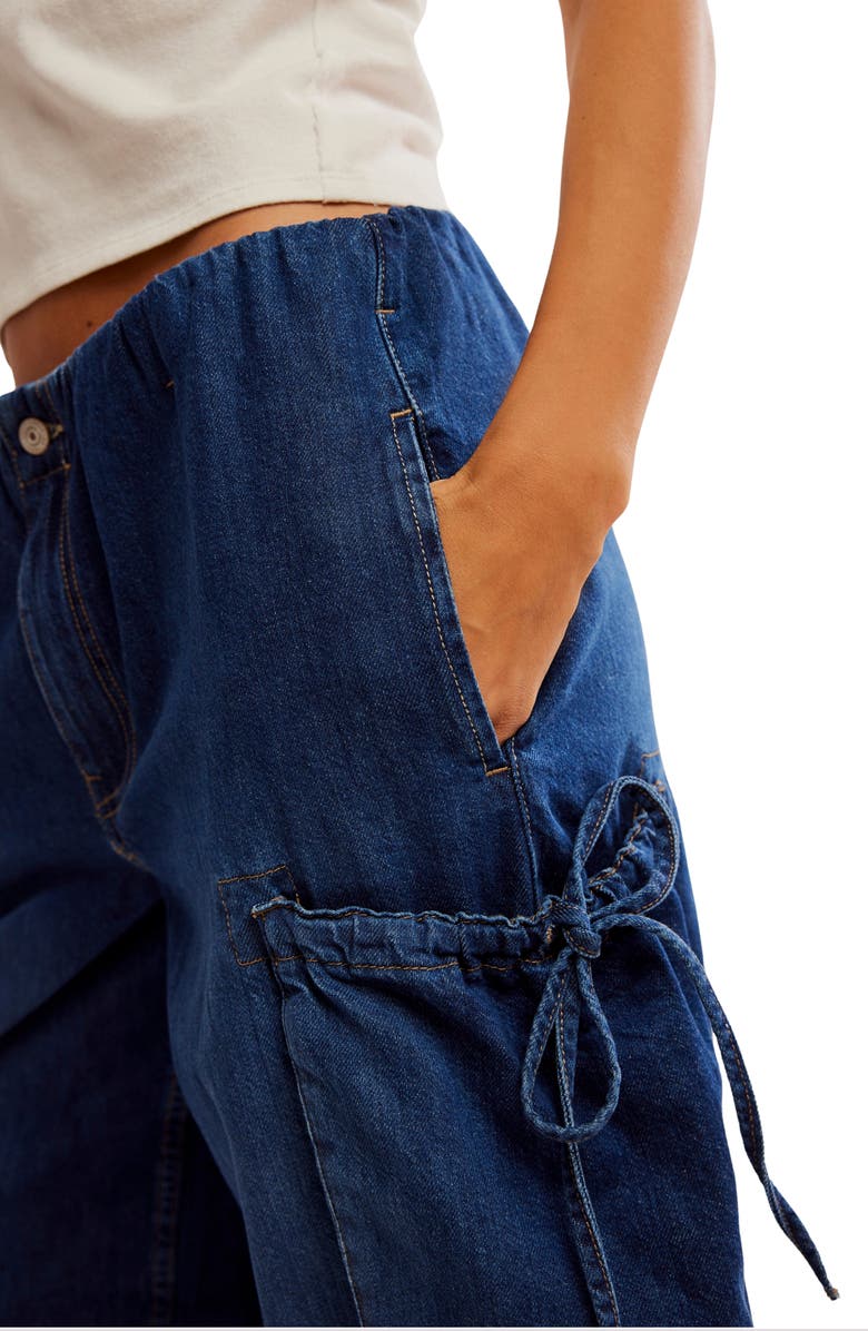 Free People Marty Crop Cargo Jeans, Alternate, color, Atlantic Coast