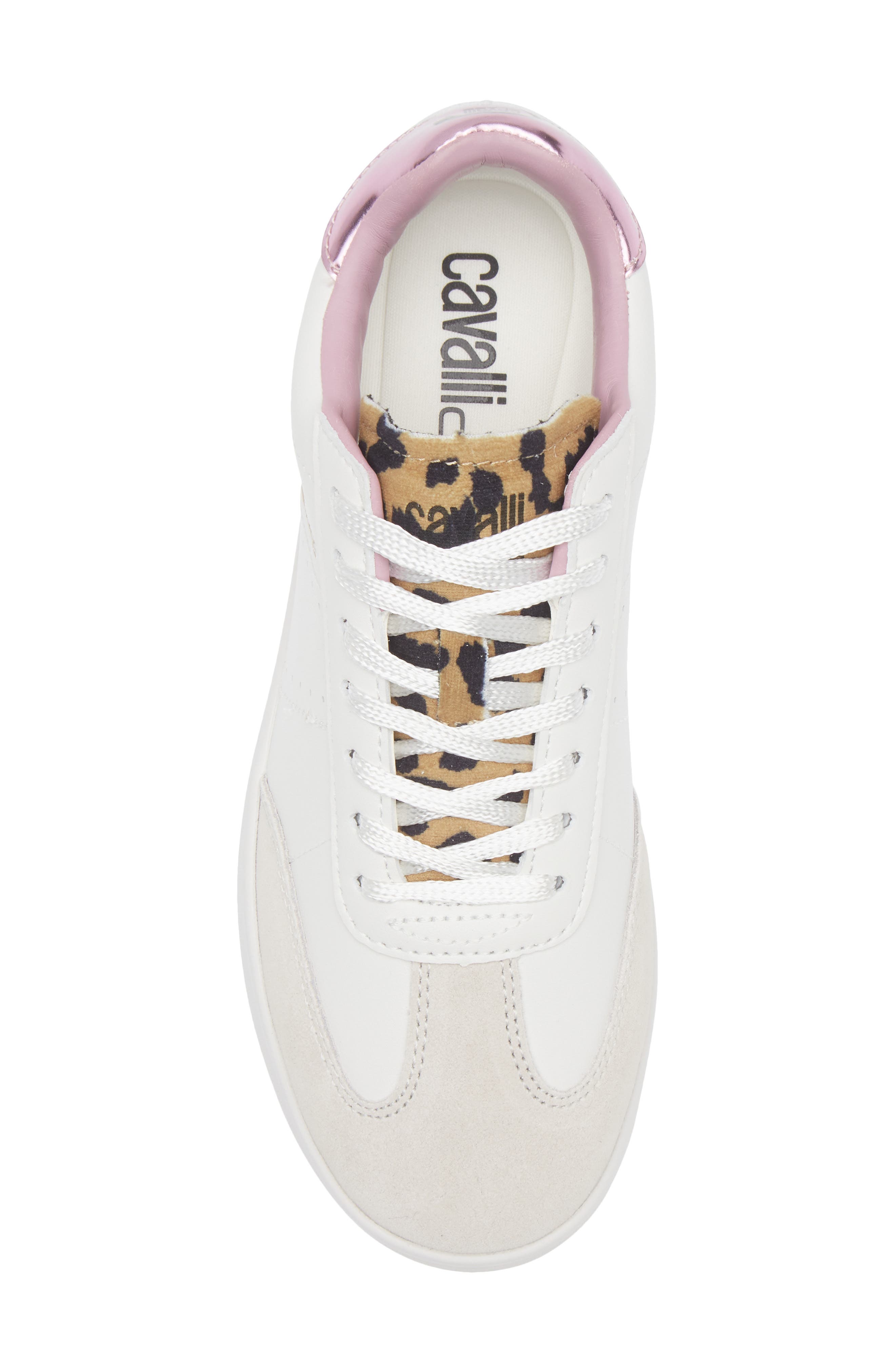 Roberto Cavalli Low Top Sneaker, Alternate, color, Off White Pink