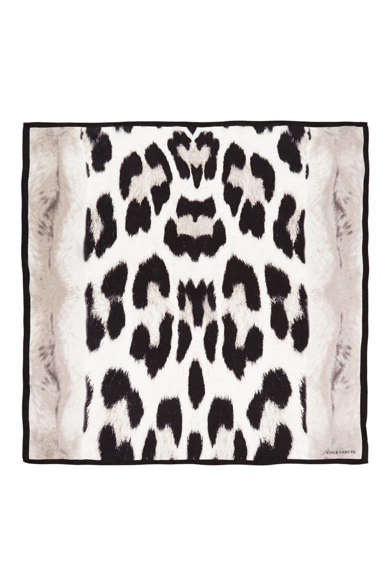 'Wild Thing' Silk Scarf, Alternate, color, BLACK