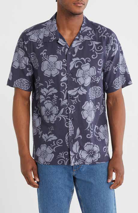 TRUTH Floral Print Button-Up Camp Shirt