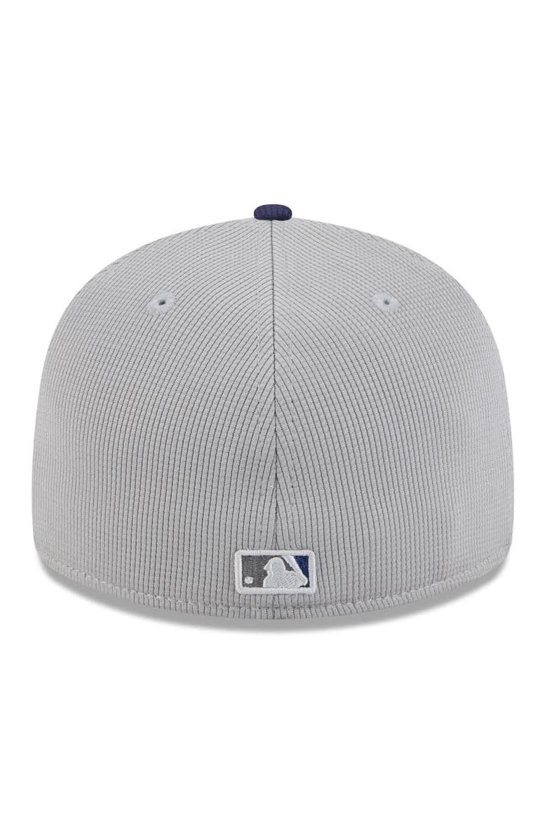 New Era Men's New Era Gray/Navy Tampa Bay Rays 2025 Batting Practice Low Profile 59FIFTY Fitted Hat, Alternate, color, Gray