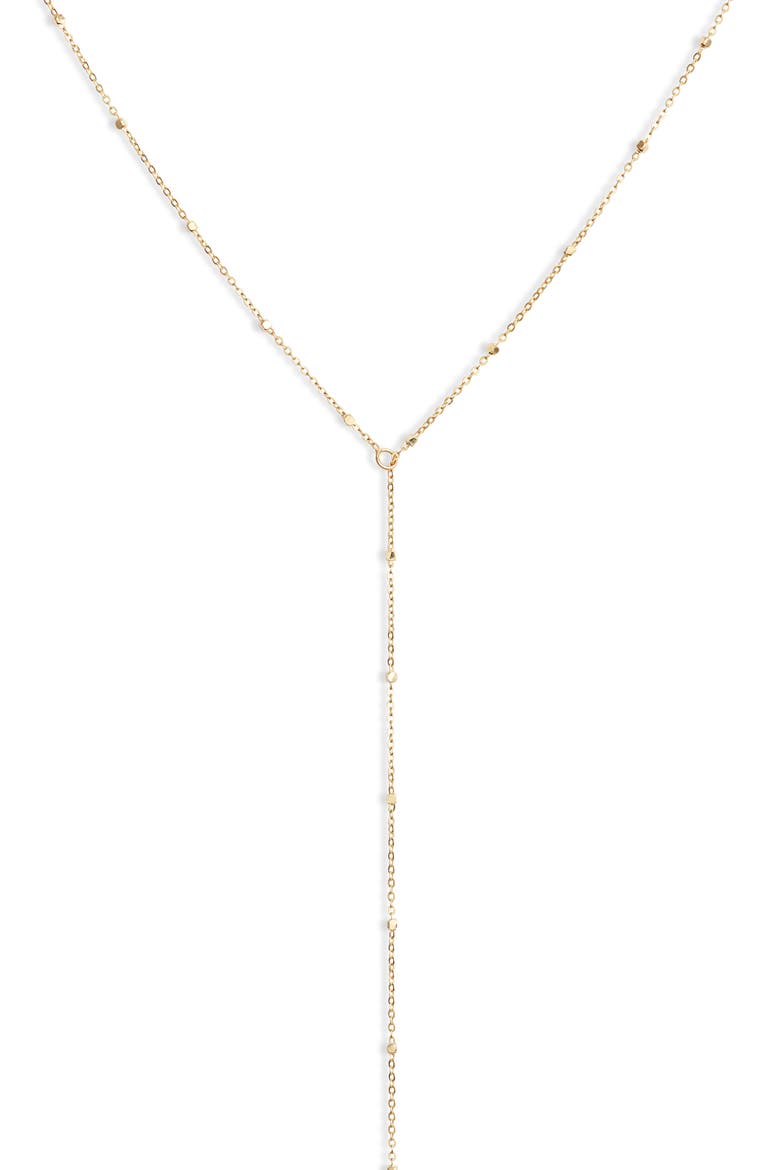 Station Y-Necklace (Nordstrom Exclusive), Alternate, color, YELLOW GOLD
