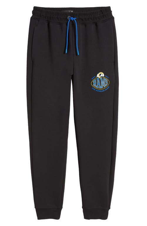 Shop Hugo Boss Boss X Nfl Cotton Blend Joggers In Los Angeles Rams Black