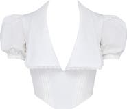 HOUSE OF CB Augusta Puff Sleeve Corset Top