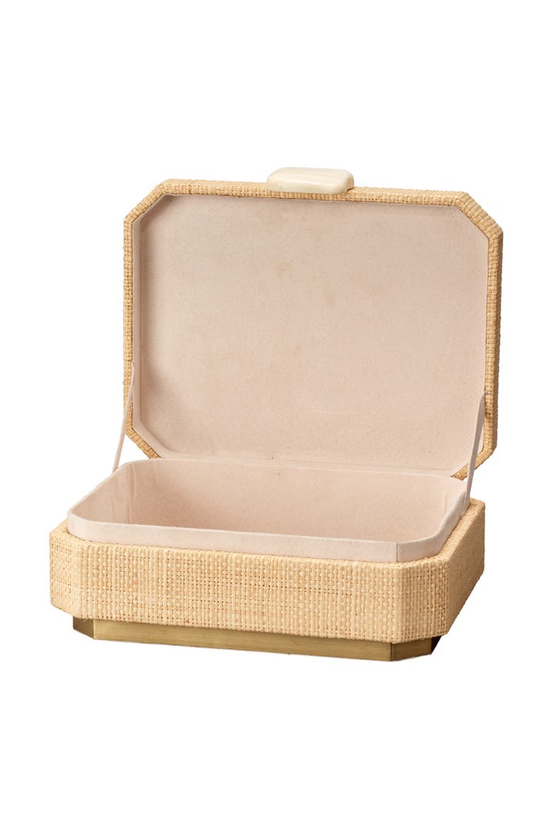 Eden Raffia Decorative Box, Alternate, color, Natural