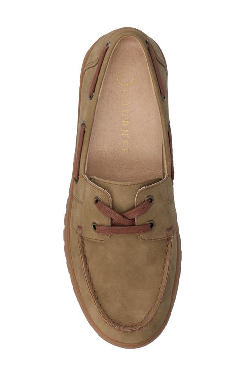 Journee Collection Marion Boat Shoe In Brown