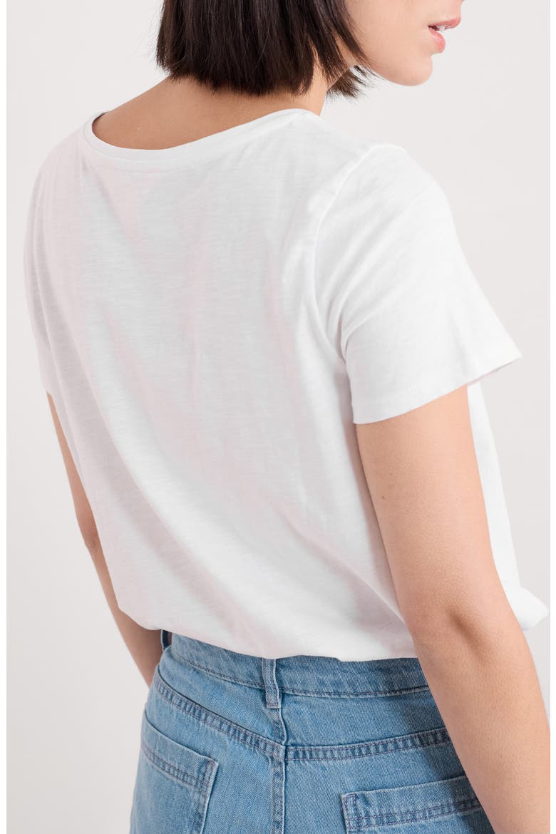 Appletree Keyhole Organic Cotton T-Shirt, Alternate, color, SALT