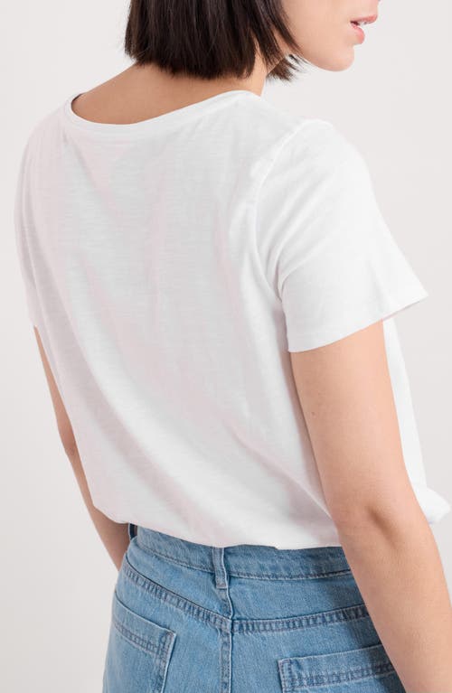 Seasalt Cornwall Appletree Keyhole Organic Cotton T-shirt In Salt