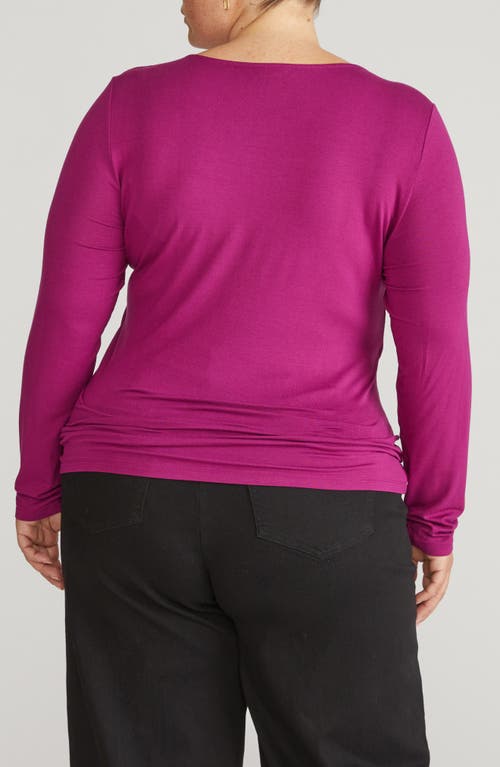 Universal Standard Valentine Liquid Jersey Top In Purple