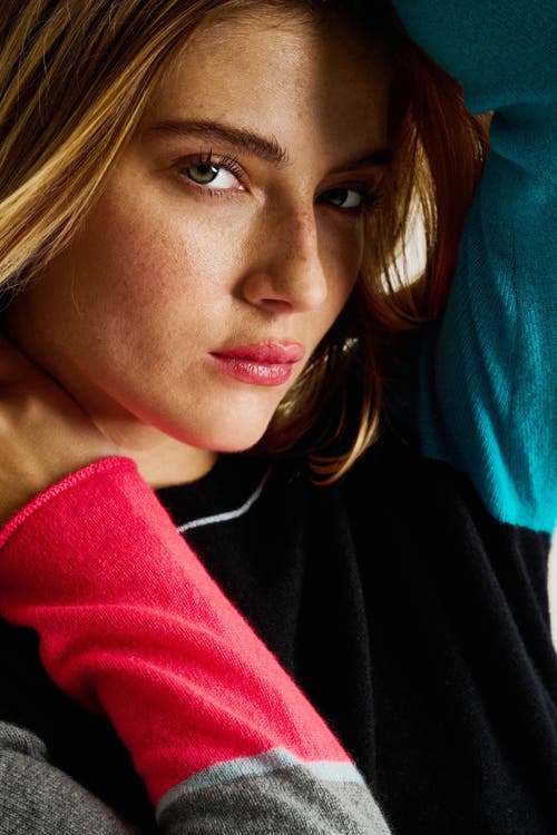 Lisa Todd Block Talk Cashmere Sweater In Black