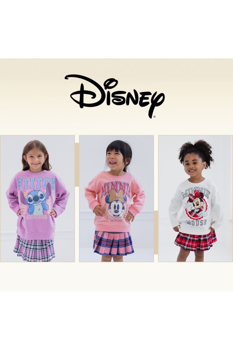Minnie Mouse 2-Piece Sweatshirt and Pleated Skirt Set, Alternate, color, Minnie Mouse Pink