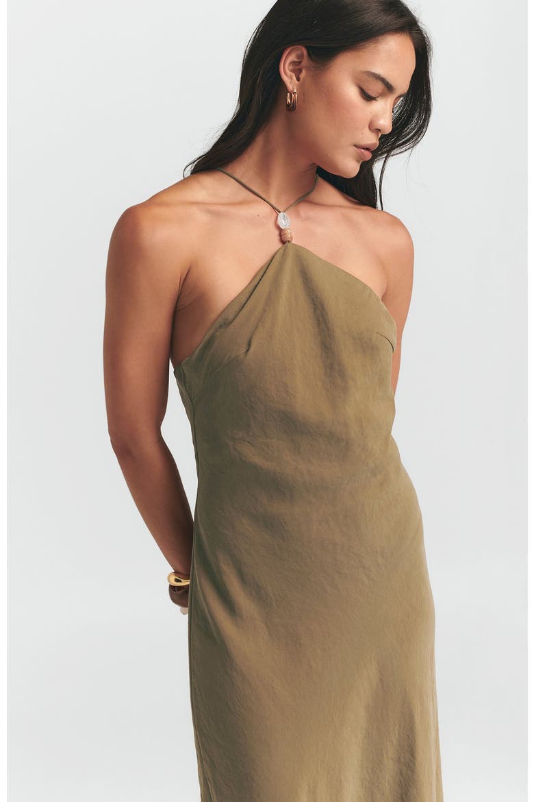 Anais Slip Dress, Alternate, color, Taupe