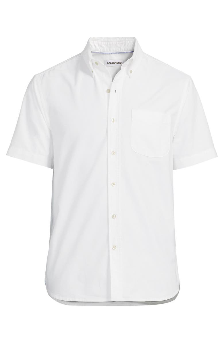 Lands' End Short Sleeve Sail Rigger Shirt, Alternate, color, White