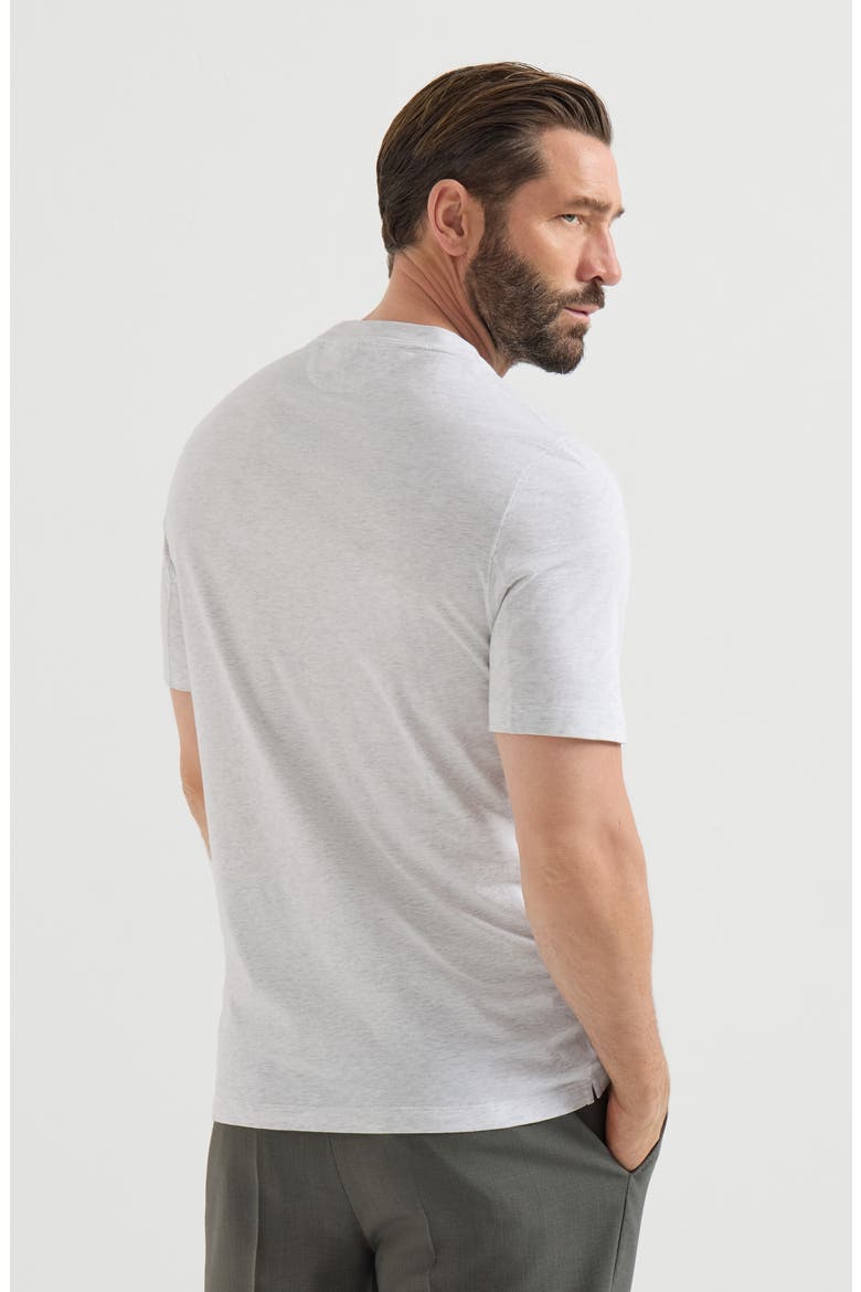 Cotton jersey crew neck T-shirt, Alternate, color, Pearl