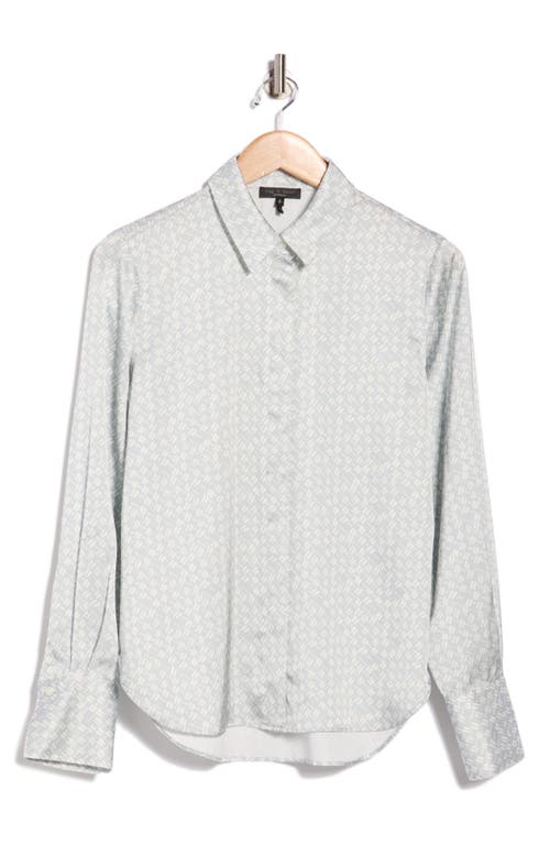 Rag & Bone Darla Print Button-up Shirt In Blue