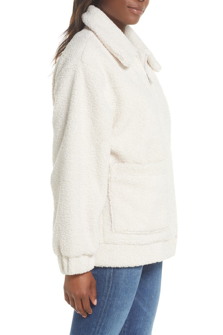 Jackeline Teddy Bear Jacket, Alternate, color, CREAM