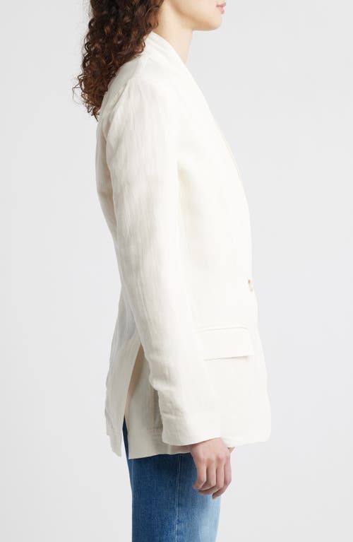 Shop Wyeth Linen Blend Blazer In Chalk