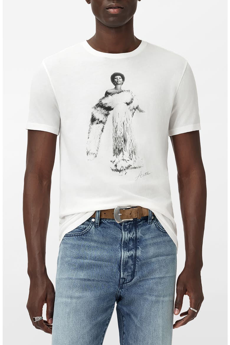 Aretha Franklin Graphic T-Shirt, Main, color, SALT