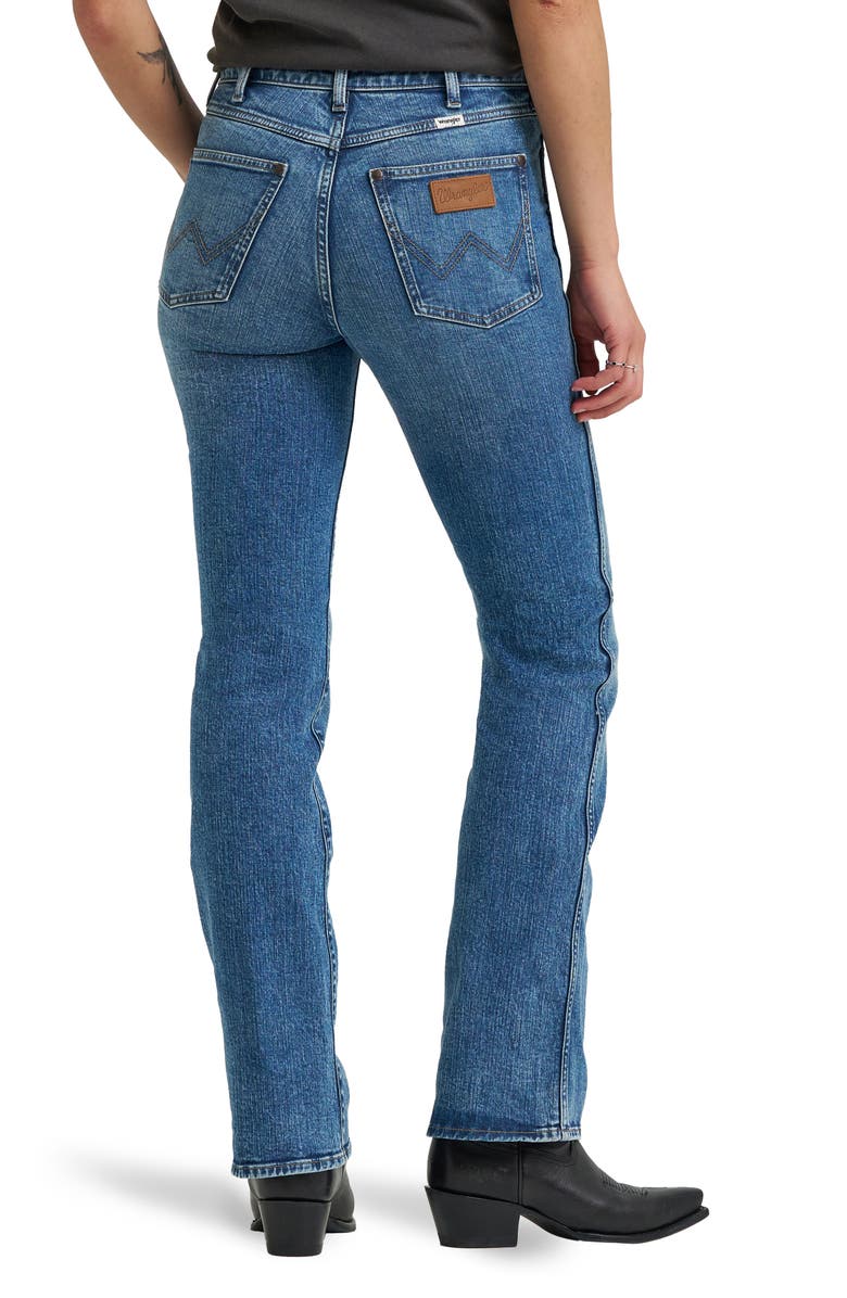 Wrangler Mid Rise Bootcut Jeans, Alternate, color, Rustler Wash