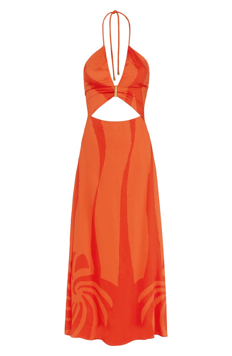 ViX Paula Hermanny Cherie Aurea Cutout Cover-Up Maxi Sundress, Alternate, color, 