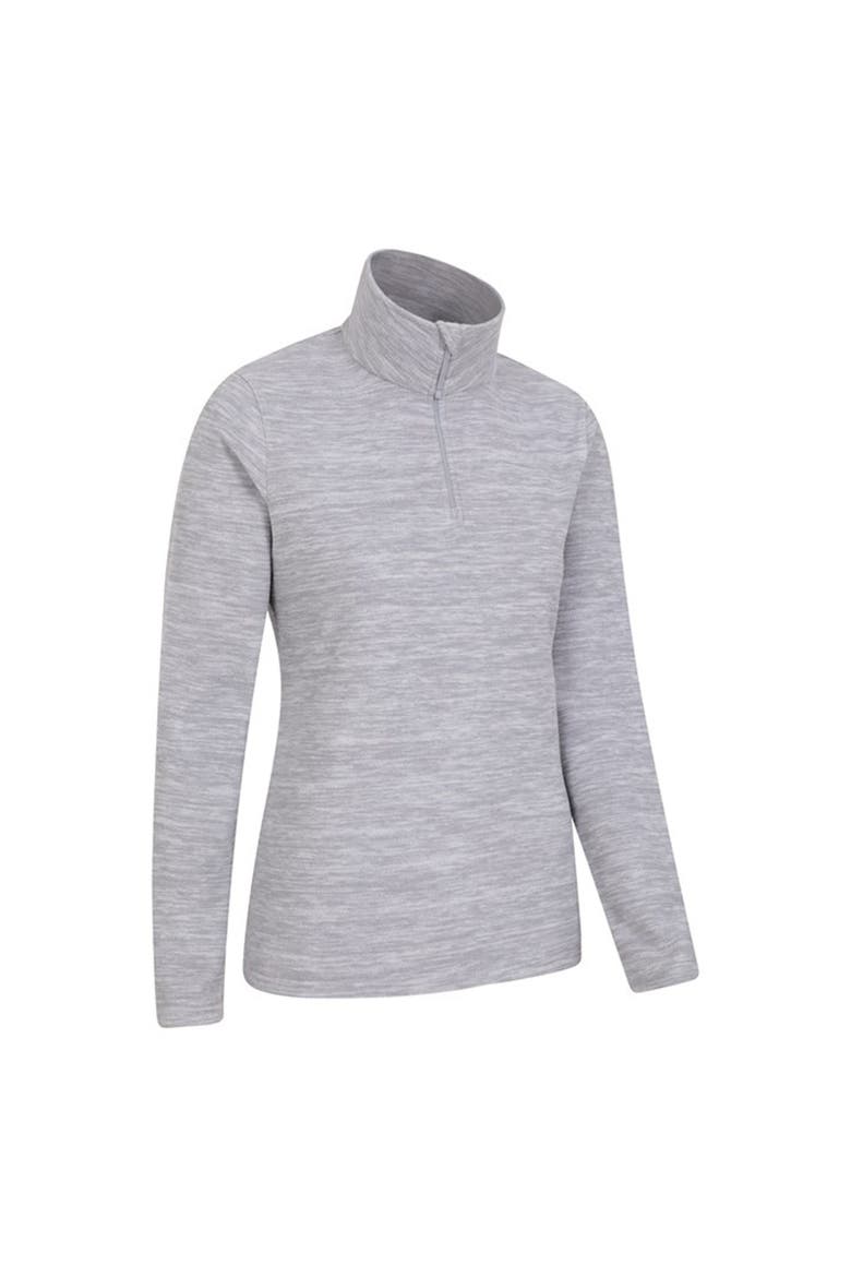 Snowdon Melange Fleece Top, Alternate, color, Gray