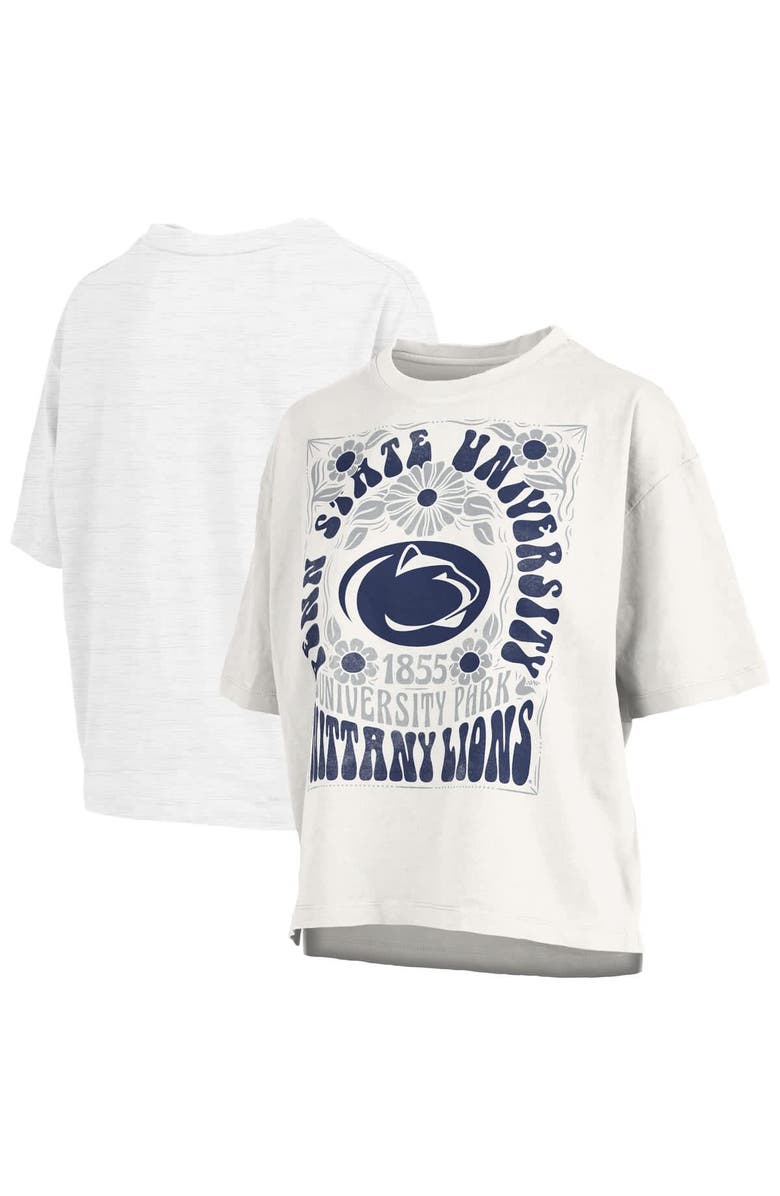 PRESSBOX Women's Pressbox White Penn State Nittany Lions Harmony Oversized T-Shirt, Alternate, color, White
