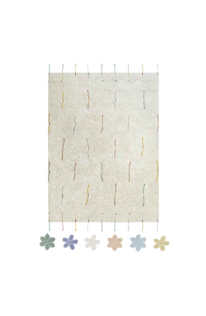 Lorena Canals Play Rug Wildflowers, Main, color, Natural