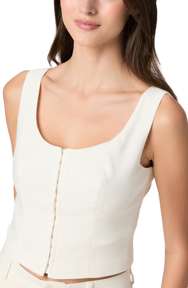 PAIGE Carra Corset Top, Alternate, color, Bone