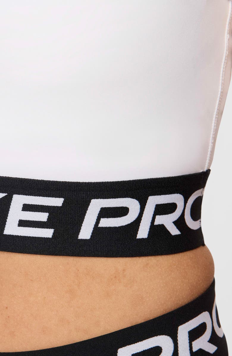 Nike Pro Dri-FIT Crop Tank Top, Alternate, color, 100 100 White/Black