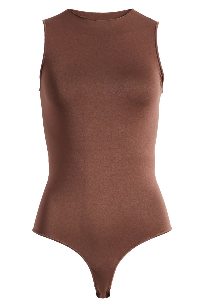 Essential Bodysuits Sleeveless Crewneck Bodysuit, Alternate, color, COCOA