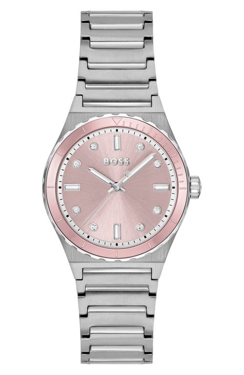 Hugo Boss Women's Candor Sport Quartz Stainless-steel Watch, 32mm In Pink