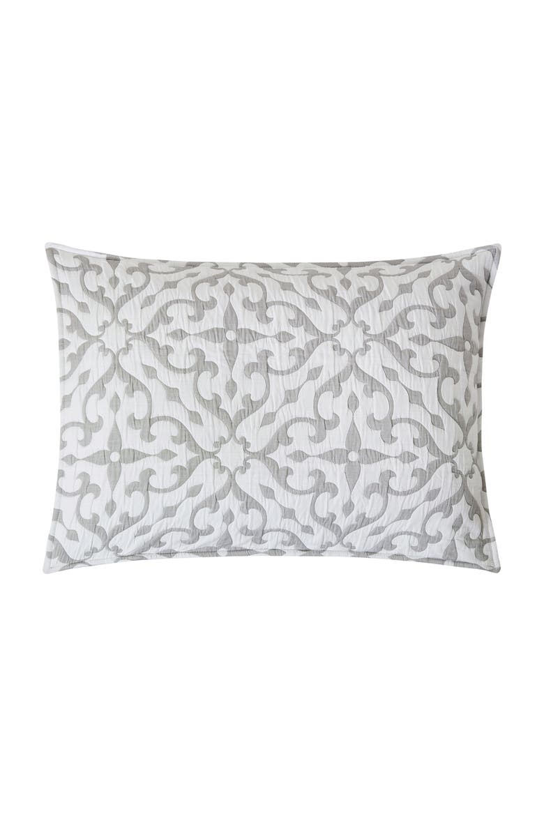 Medallion Jacquard Cotton Cover Quilt Set  - Reversible and Machine Washable, Alternate, color, Gray