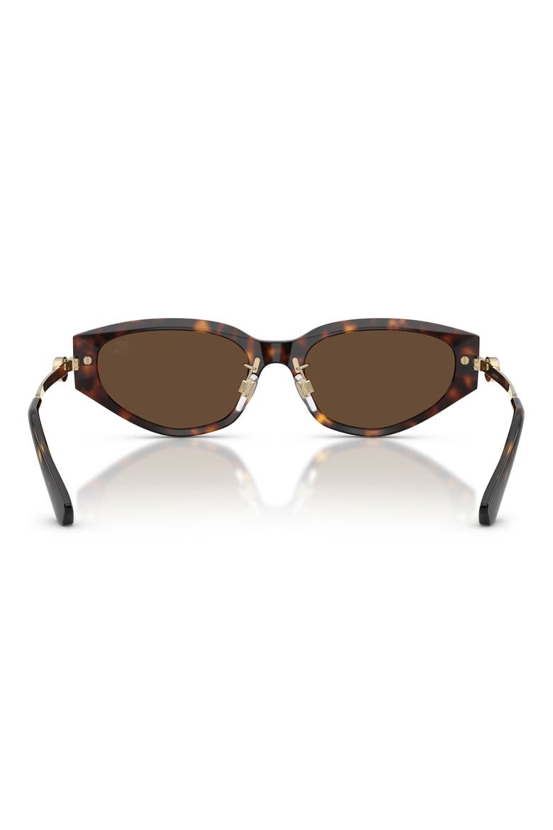 56mm Irregular Sunglasses, Alternate, color, DARK HAVANA / DARK BROWN