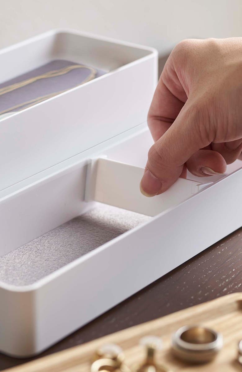 Yamazaki 3-Tier Accessory/Watch Box, Alternate, color, White