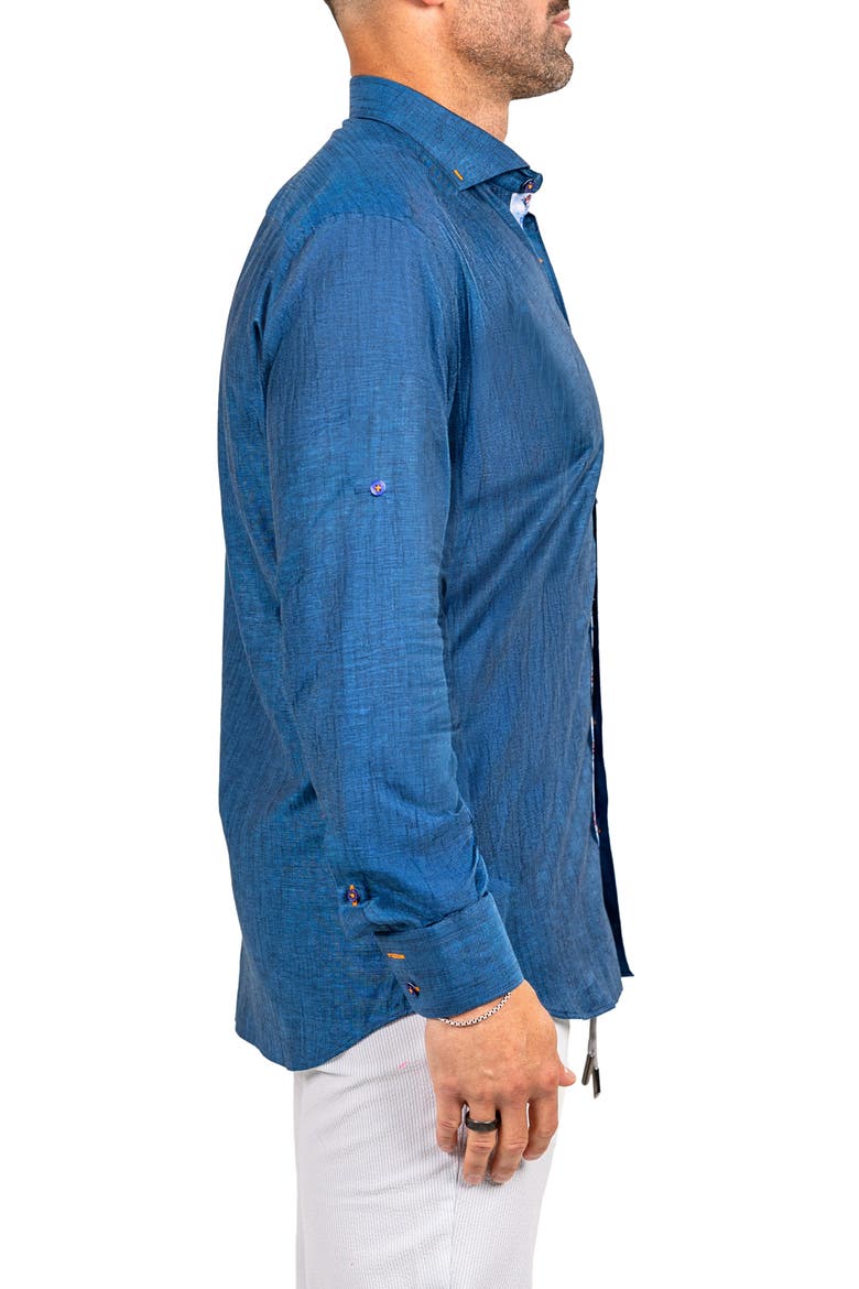 Eins Marthy Contemporary Fit Button-Up Shirt, Alternate, color, BLUE