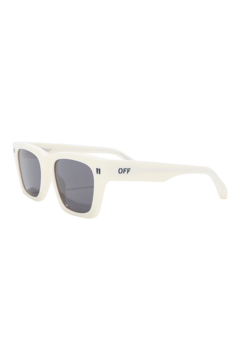 53mm Valdez Square Sunglasses, Alternate, color, OFF WHITE/ DARK GREY