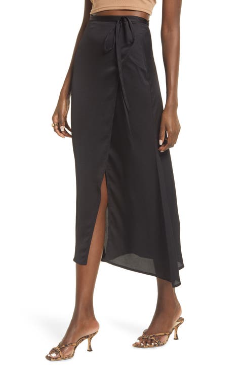 Satin Wrap Skirt