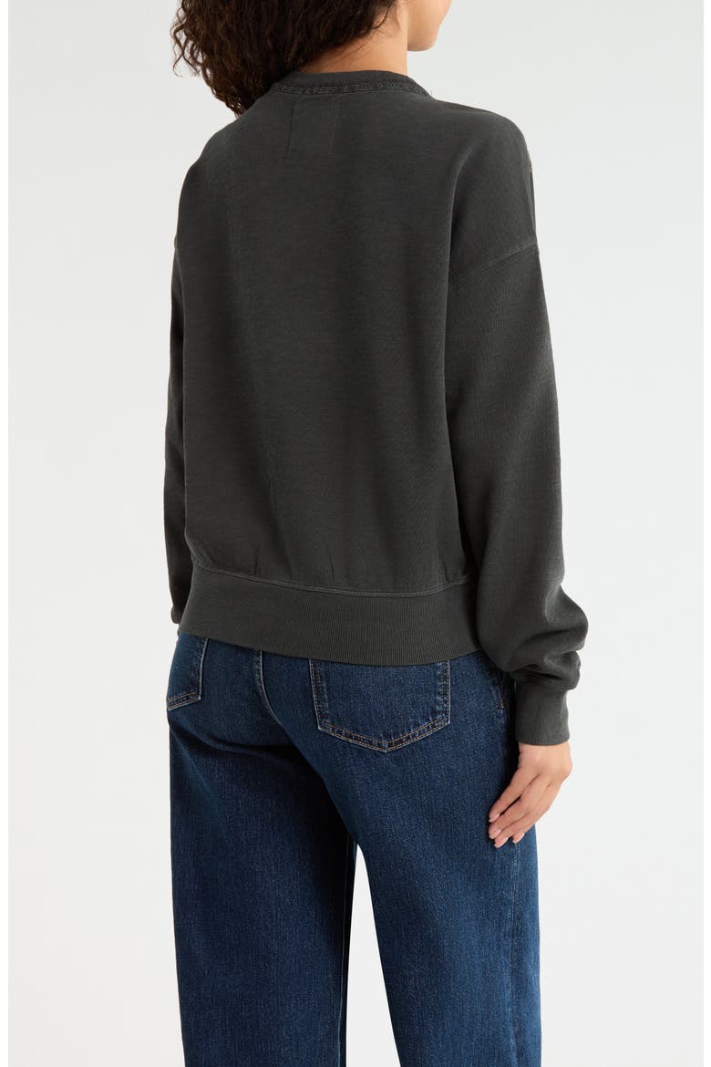 Embroidered Sweatshirt, Alternate, color, RAVEN