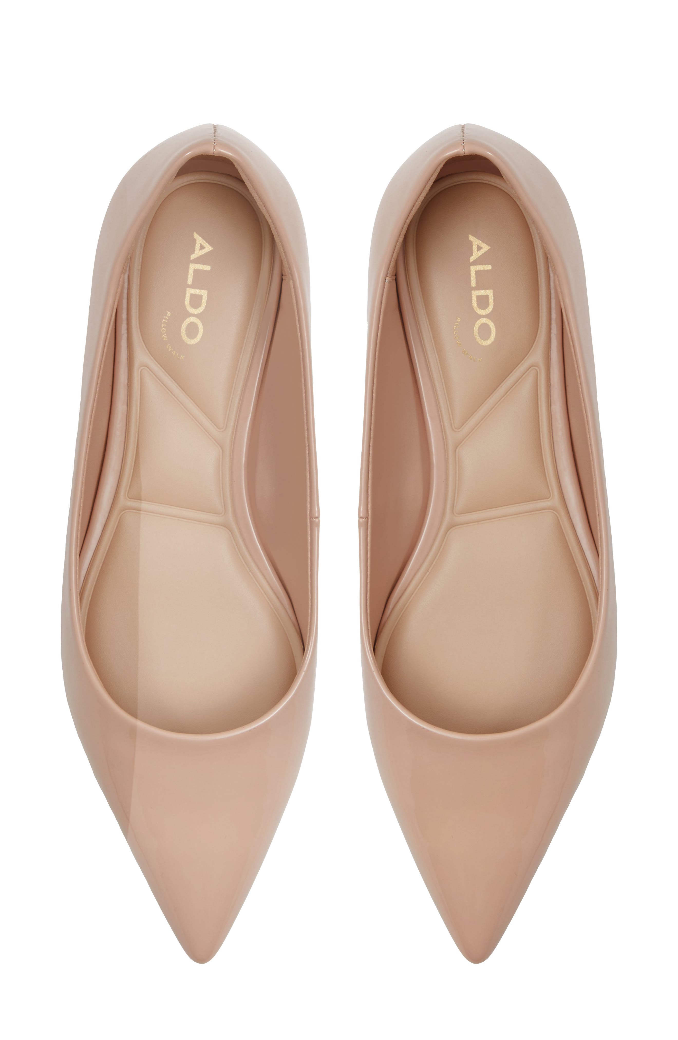 Stessy Pointed Toe Flat, Alternate, color, BONE