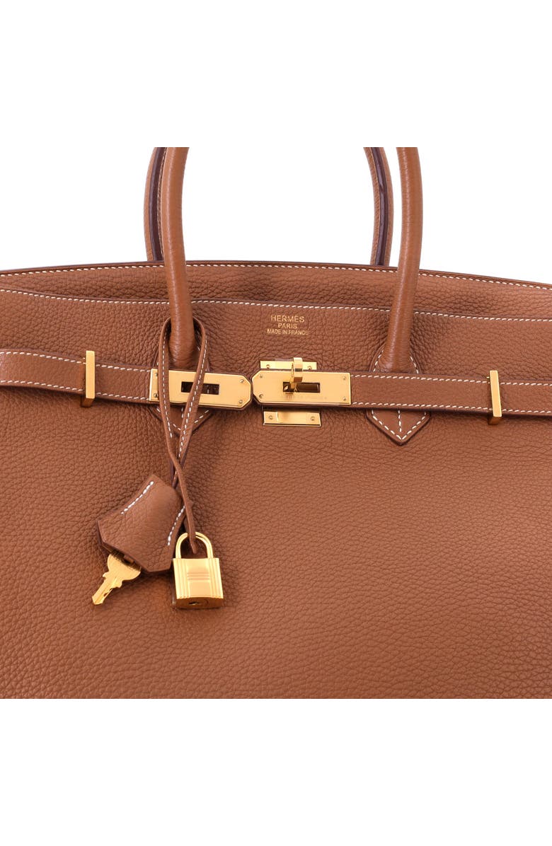 Pre-Owned Hermes Birkin Handbag Brown Togo with Gold Hardware 35, Alternate, color, Gold