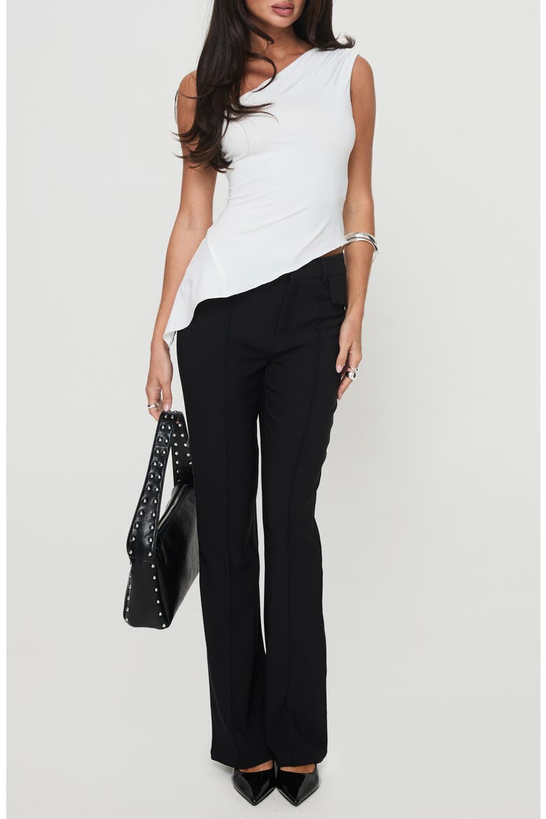 Vulnerable One-Shoulder Asymmetric Top, Alternate, color, WHITE