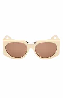 Max Mara 59mm Round Sunglasses