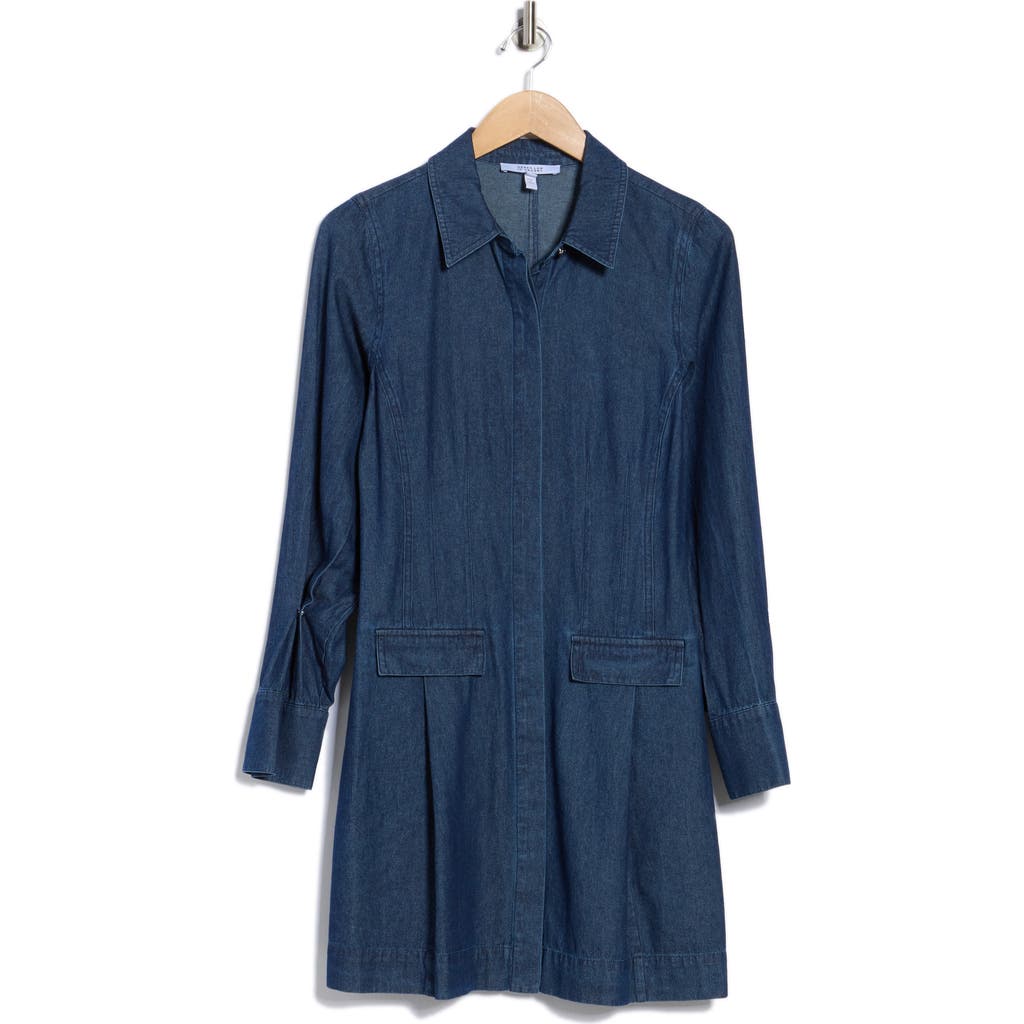 Derek Lam 10 Crosby Danielle Denim Shirtdress In Blue
